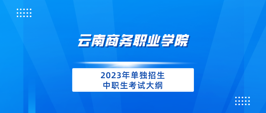 2026世界杯官方合作网站2023年单独招生中职生考试大纲